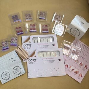 Color Street 2 sets French Manicure Marseille Ballet plus sample Nail Strips
